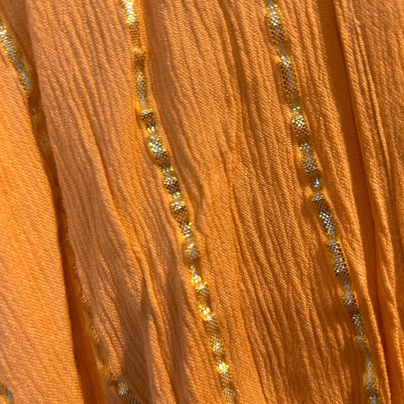 Lulus Goddess Vibes Rusty Rose Gold Stripe Dolman Sleeve Maxi, Size L, NWT - Picture 2 of 9